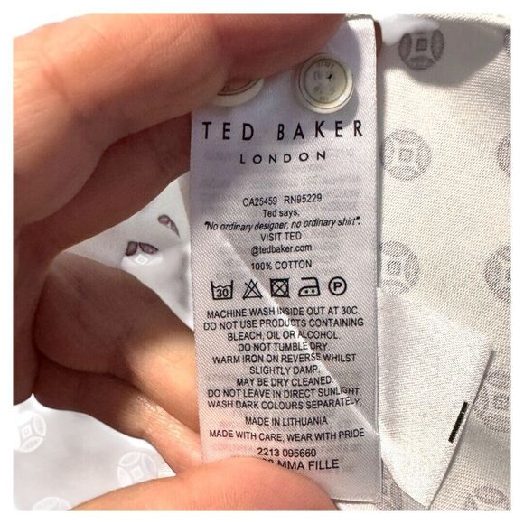 Ted Baker men's size 4 button‎ down shirt with flip cuff - Picture 5 of 5
